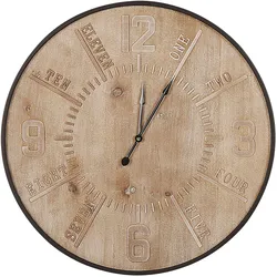 WANDUHR heller Holzfarbton/schwarz Dole