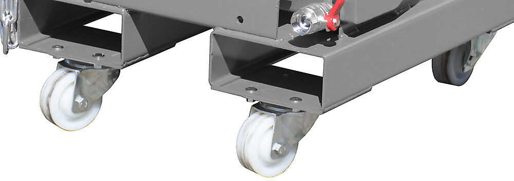 Lenk- und Bockrollensatz, 1 Lenkfeststeller, Bauhöhe 125 mm, Ø 100 mm eurokraft pro