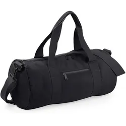 BagBase Runde Sporttasche Sport- und Reisetasche BG140 black/black 50 x 25 x 25 cm