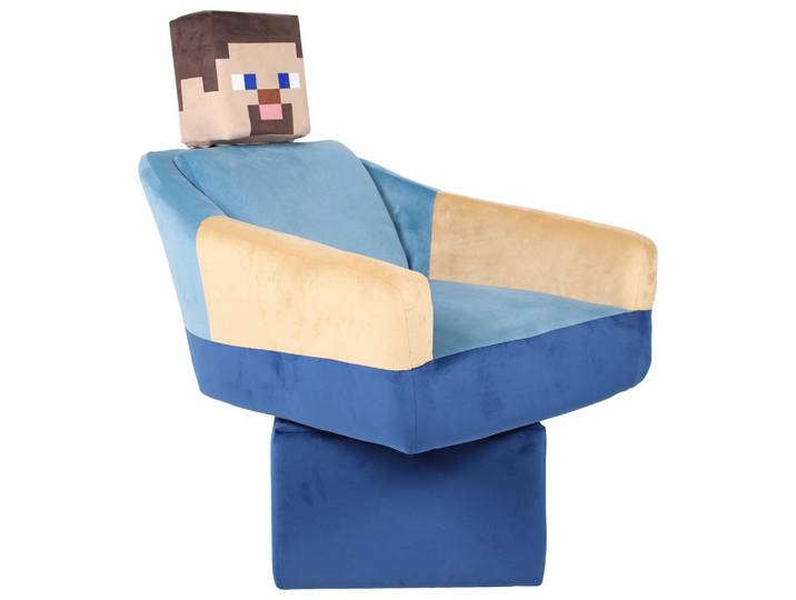 Minecraft Gamingsessel, Blau, Mehrfarbig, Textil, Gaming, 69x96x75 cm, Sitzfläche 360° drehbar, inklusive Armlehnen, Baby- und Kindermöbel, Kinderzimmer & Jugendzimmer, Jugendschreibtischstuhl & Kinderschreibtischstuhl