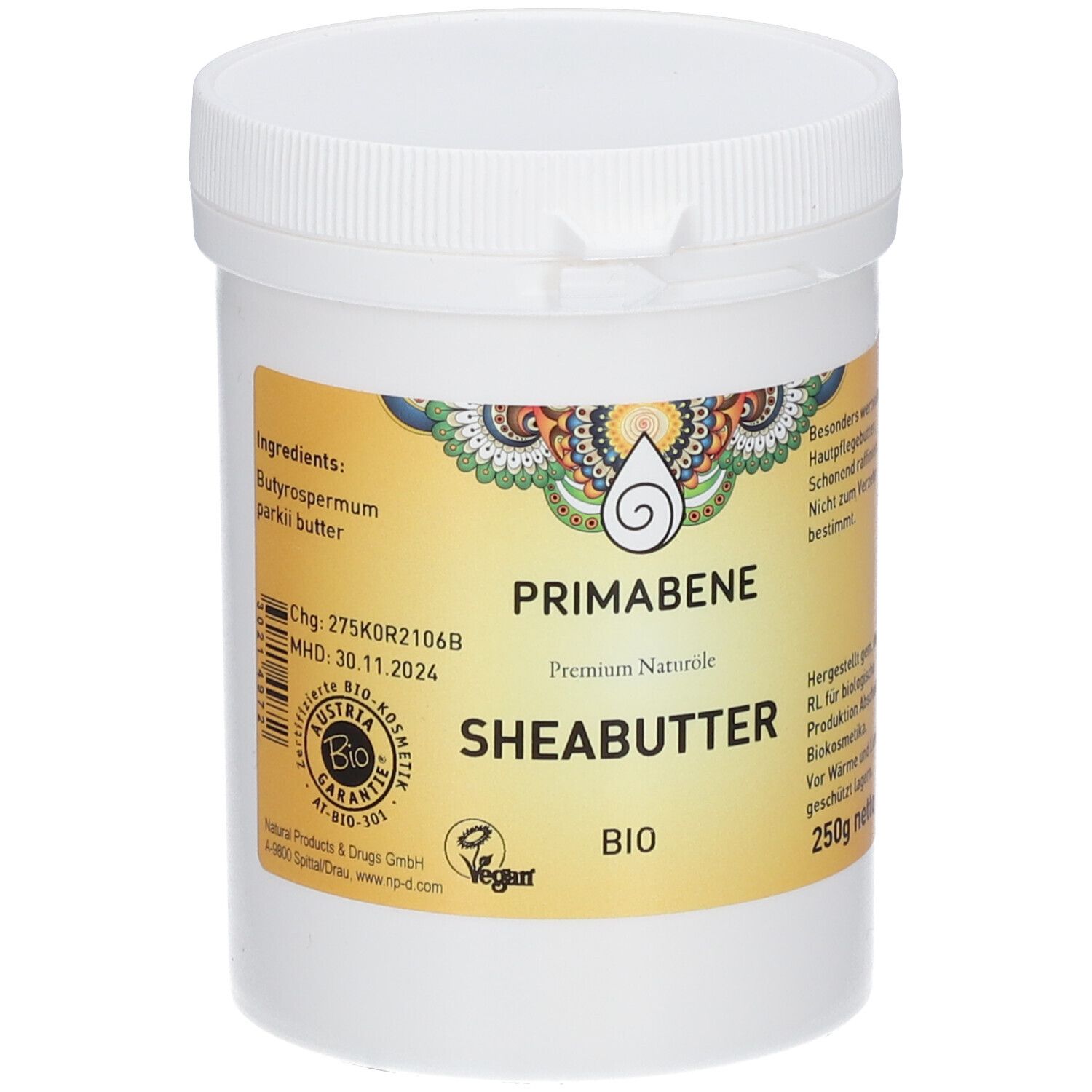 Shea Butter BIO NPD Primab 250 g Sonstige