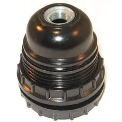 Glühlampenfassung mit Gewinde E27 schwarz
