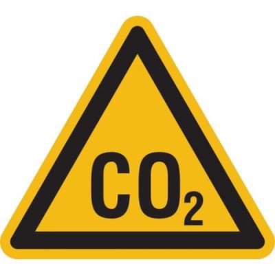 König Werbeanlagen Warnschild, Warnung vor CO2 - praxisbewährt - 200x1.5 mm Kunststoff