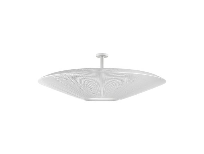 BOVER lampe de plafond SIAM 200 (Ruban blanc translucide, grande structure - Fer, acier inoxydable, méthacrylate, ruban)