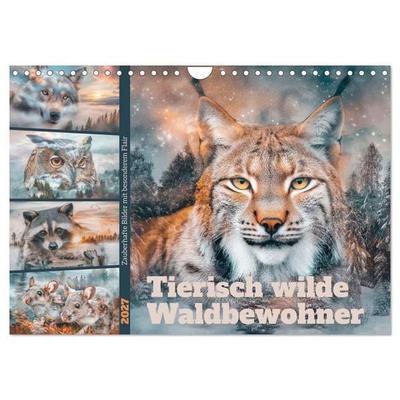Tierisch wilde Waldbewohner (Wandkalender 2027 DIN A4 quer), CALVENDO Monatskalender