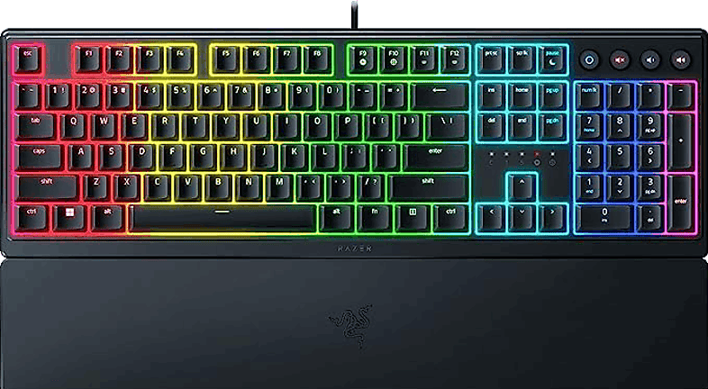 Teclado gaming - Razer Ornata V3, Por Cable, Retroiluminación, Ambidiestro, Membrana mecánica, QWERTY, Negro