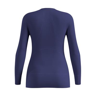 Funktionsshirt ODLO "Odlo ACTIVE X-WARM", Damen, Gr. M, blau (skipper blau), 100% Polyester, Shirts Funktionsshirt