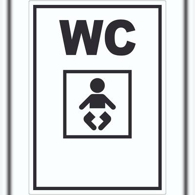 HB-Druck WC Wickelraum Aufkleber A9 (37x52mm)