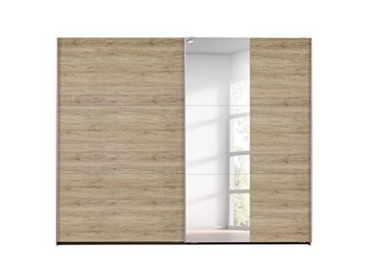 Rauch Möbel Santiago Schwebetürenschrank, Holz, Eiche Sanremo hell, BxHxT: 261x210x59 cm, Breite 261 cm