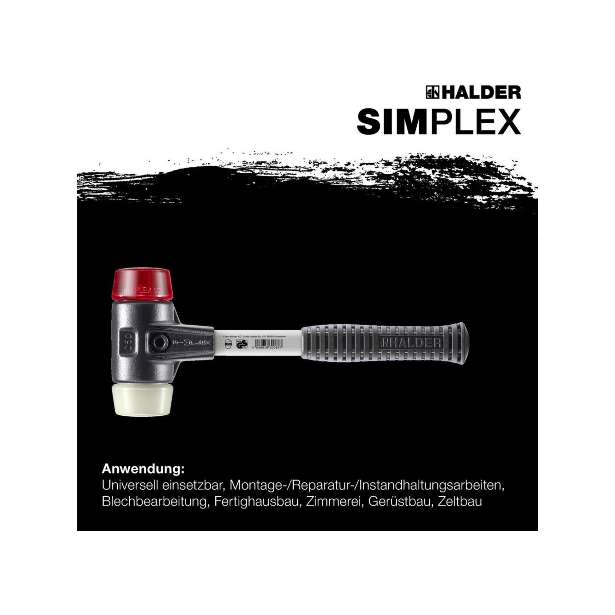 Halder SchonhammerSimplex Fiber. 50mm Plastik/Nylon (3768.050)