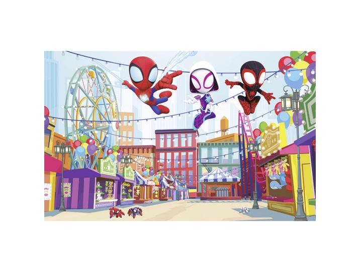 Marvel Fototapete Spidey AND HIS Amazing Friends, Mehrfarbig, Cartoon, 400x250 cm, Tapeten & Wandverkleidungen, Fototapeten