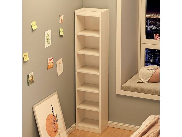 Petite étagère entre les fissures, étagère de rangement simple pour la maison, étagère de rangement de chambre à coucher du sol au plafond, bibliothèque étroite