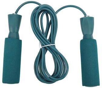 Market Central Double Bearing Steel Wire Speed Jump Rope With Foam Handles For Fitness Training blue