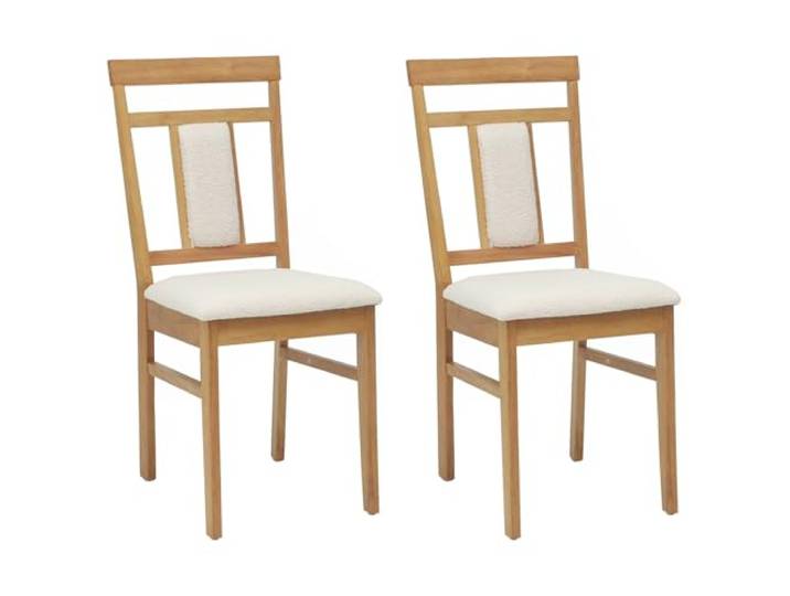 NLQMSU Esszimmerstuhl, 2 Stück, Massivgummi Gepolsterter Sitz, stabiler Holzrahmen, ausgewogene Füße, glänzende Lackierung, Verwendung für Esszimmer, Küche, Büro