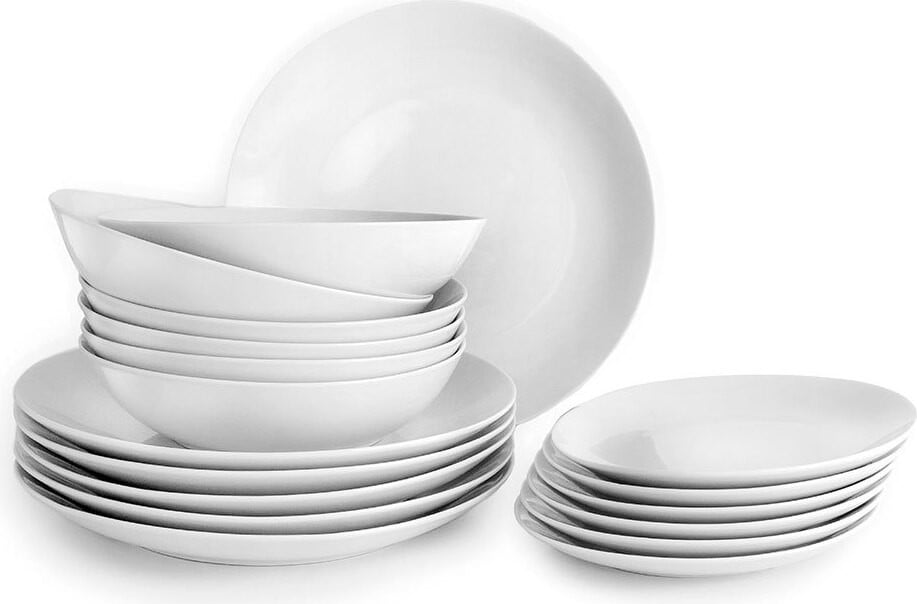 Ibili Bolonia Servies, 18-delig, Porselein, Wit