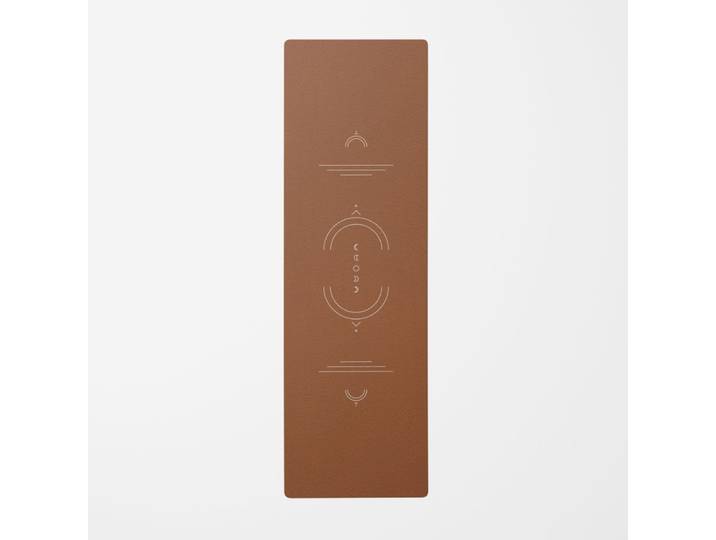 Tapis de yoga âme enracinée marron 62x184 cm