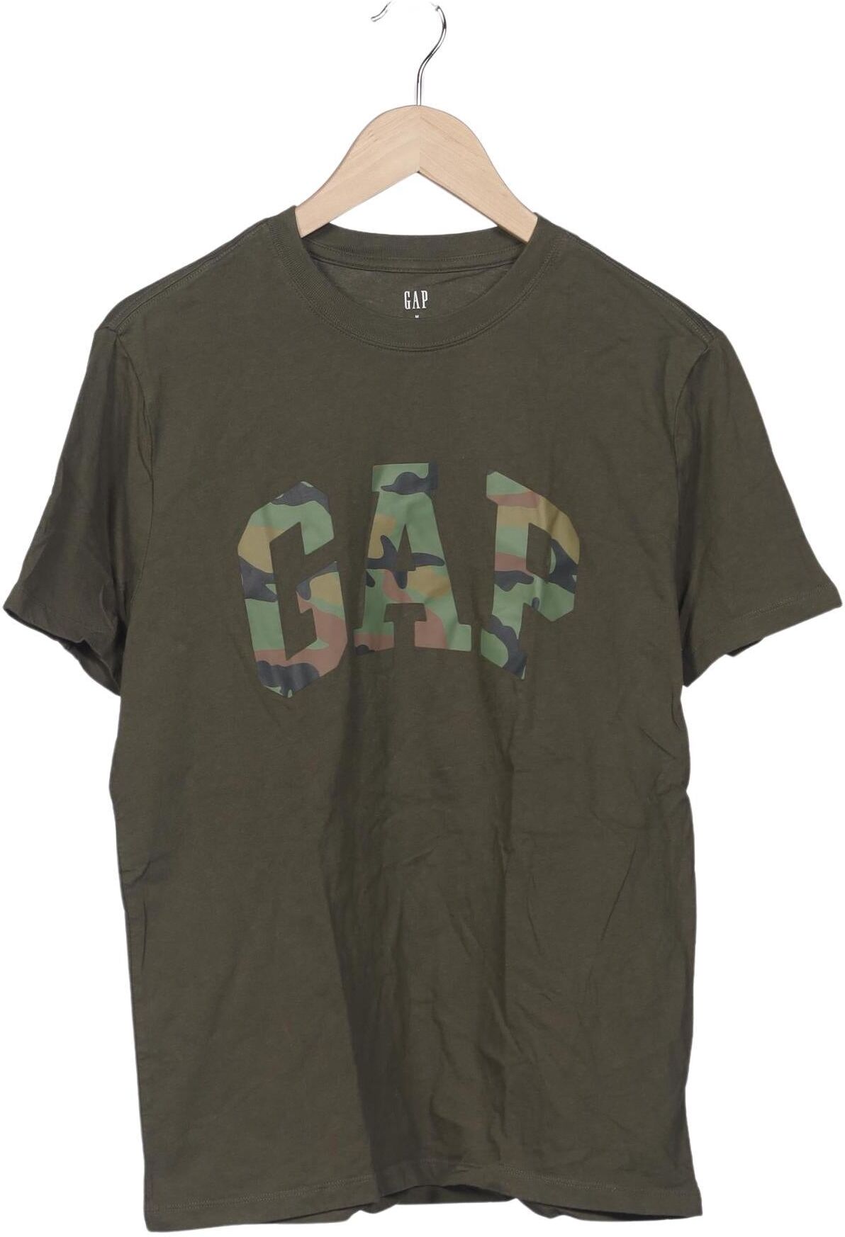 GAP Herren T-Shirt, Grün, Gr. M, Baumwolle - Second Hand
