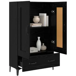 vidaXL, Kommode + Sideboard, Highboard Schwarze Eiche 70 x 31 x 115 cm Holzwerkstoff (31 x 70 x 115 cm)