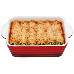 1x CROSSY Rot Auflaufform 800ml Steingut rechteckig Backform Gratin Lasagne