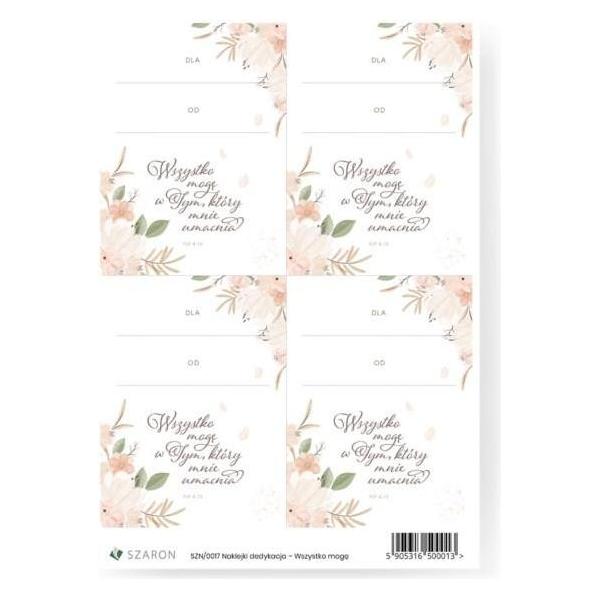 Szaron Widmungsaufkleber - Ich kann alles tun (4 Sticker) (47604140)