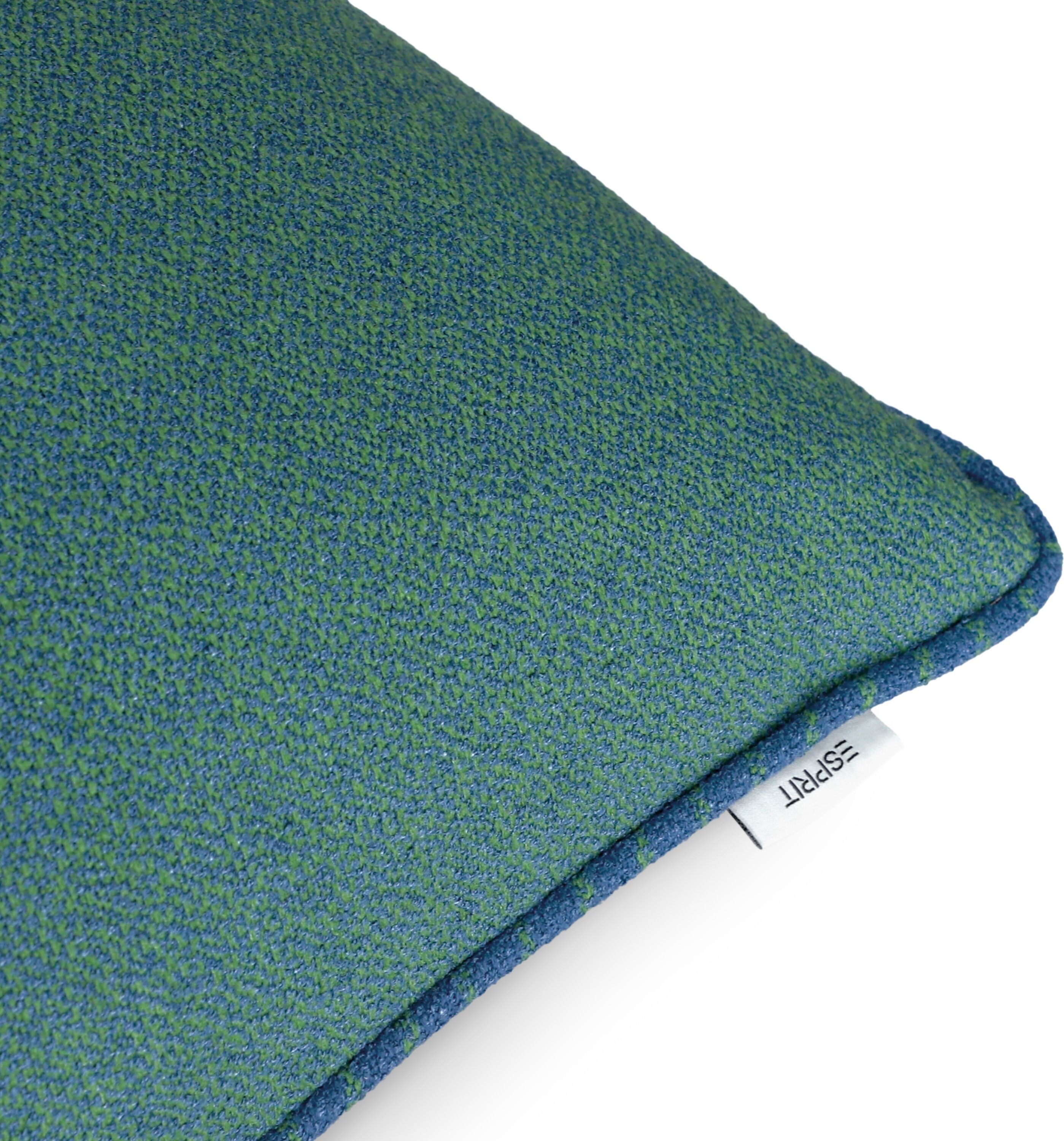 Dekokissen ESPRIT "Fun", grün (dunkelgrün, unifarben), B:58cm H:0,5cm L:38cm, Polyester, Dekokissen_Sitzkissen_Kissenhüllen, Dekokissen dunkelgrün, unifarben B/L: 58cm x 38cm, 1 Stk.