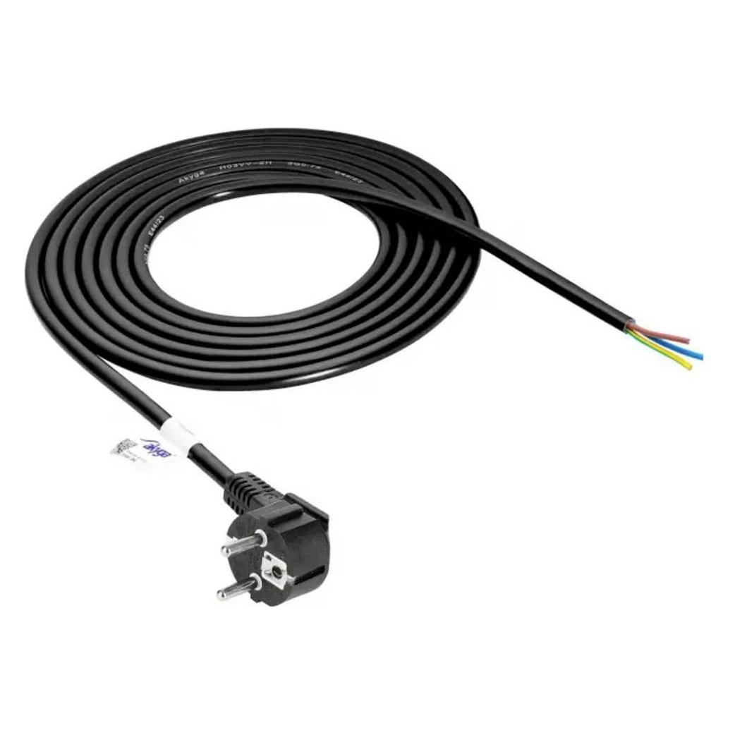 Akyga AK-OT-01S Strom Anschlusskabel (1x Schutzkontakt-Stecker - 1x offene Kabel (1.50 m) (AK-OT-01S)