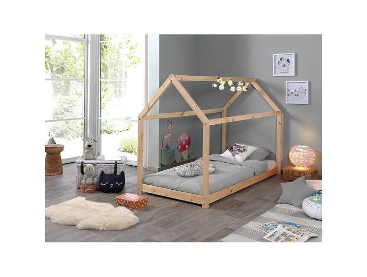 Hausbett Cabane 90 x 200cm Beige/Kiefer