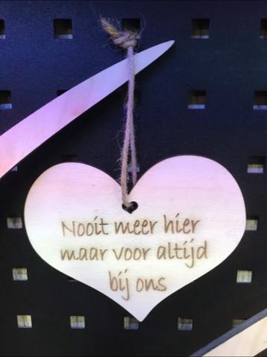 Creaties van hier Houten hanger Hartje