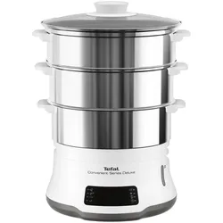Tefal Convenient Steamer Deluxe Dampfgarer, Dampfgarer + Reiskocher, Weiss
