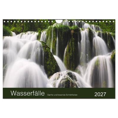 WASSERFÄLLE - Sanfte und tosende Schönheiten (Wandkalender 2027 DIN A4 quer), CALVENDO Monatskalender