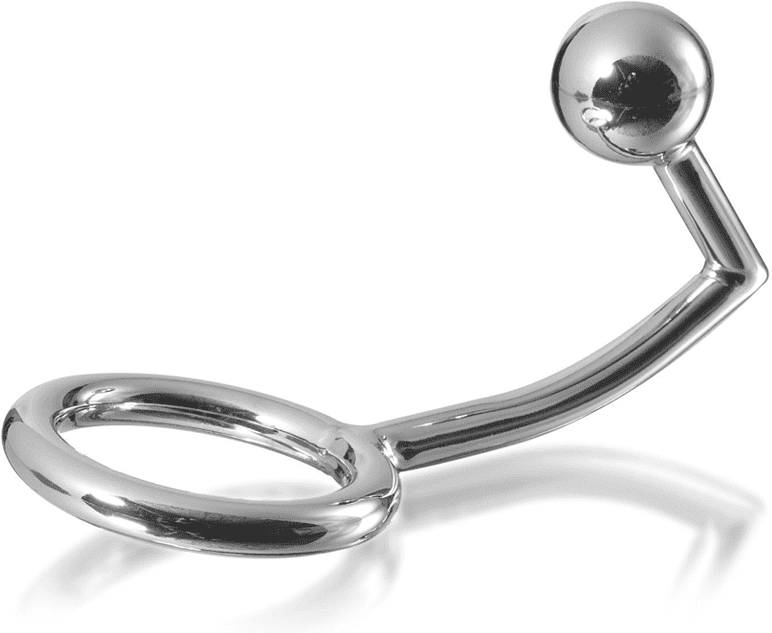 METAL HARD anneau cock ring avec crochet intrus anal 45mm