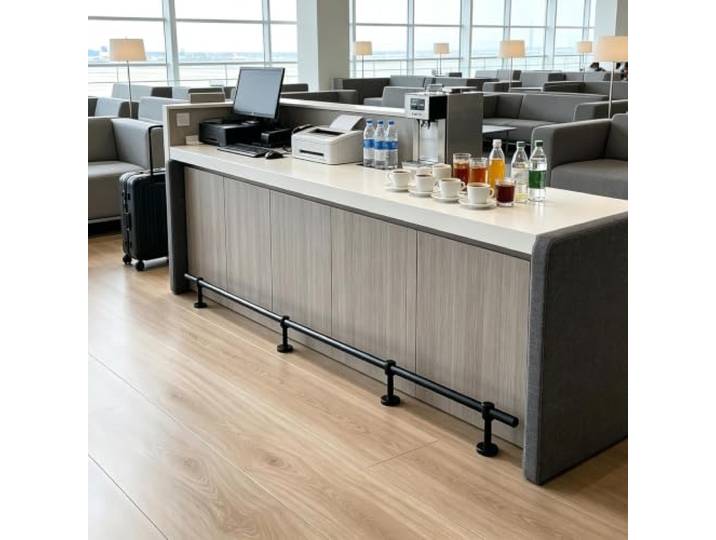 CHZDPP Fußreling aus Edelstahl für die Bar, Bodenmontage Ergonomische Fußstütze für Stehtische, für mehr Komfort, Schraubmontage, Schwarz/Gold/Silber