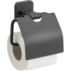 WENKO Toilettenpapierhalter Porto Edelstahl Schwarz