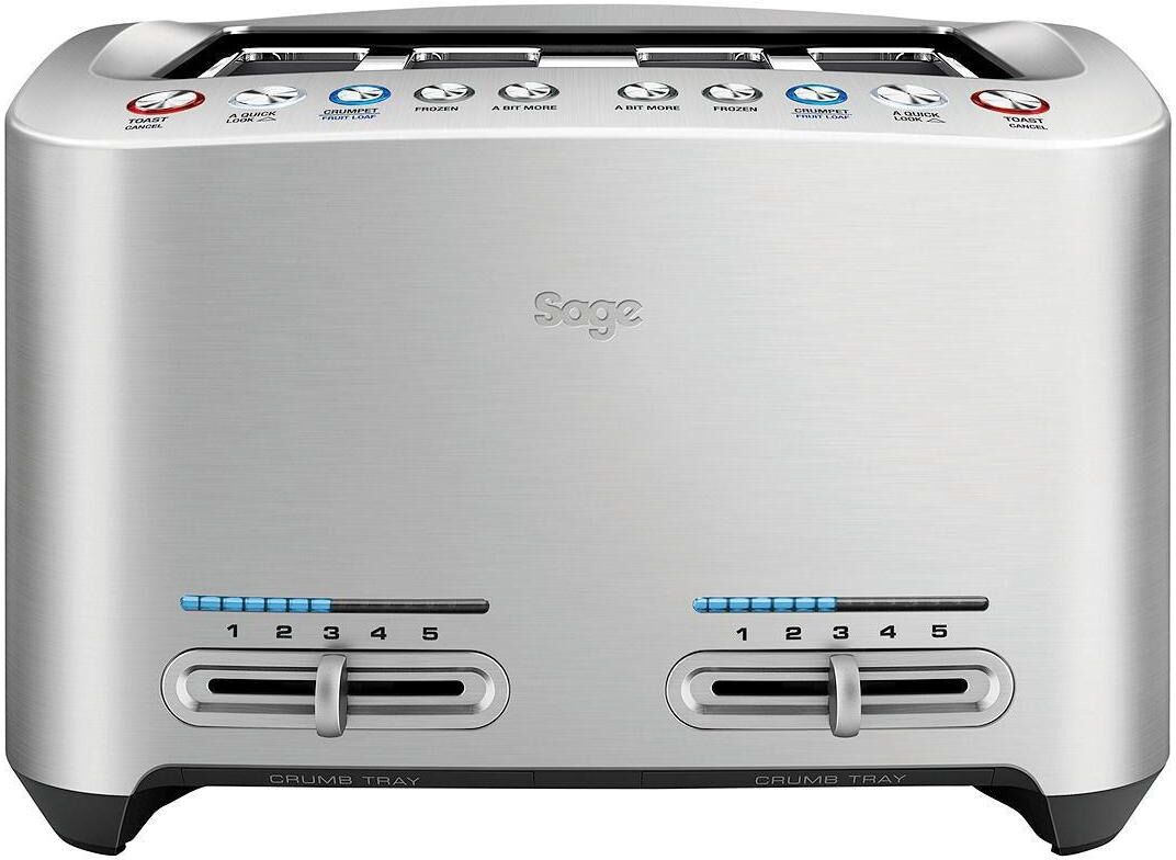 SAGE Toaster "The Smart Toast", silber (silberfarben), B:29cm H:20cm T:28cm, Toaster, Toaster silberfarben Einheitsgröße