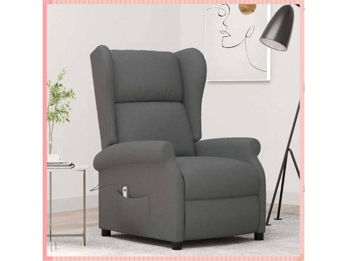 fauteuil - 73x95x103cm - repose-pied - Conception Ergonomique - Architecture Moderne - Gris foncé - Pour Salon