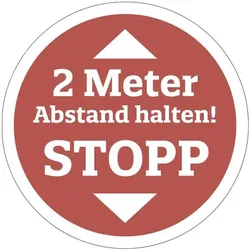 Marahrens Bodenaufkleber »Abstand halten« Ø 40 cm signalrot rot