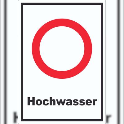 HB-Druck Durchfahrt verboten Hochwasser Aufkleber A2 (420x594mm)
