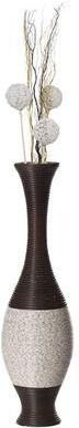 Uniquewise Tall Decorative Floor Vase, PVC Floor Vase, Tall Flower Holder, Brown Floor Vase, Floor Vase 41- Inch -Tall