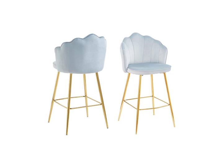 Mid.you Barhocker-Set, Hellgrau, konisch, 52x100x54 cm, Esszimmer, Barmöbel, Barhocker