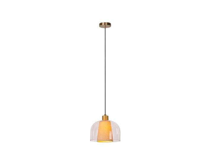 Suspension en verre 1 lumières verre transparent crème
