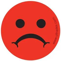 Ultradex, Magnet, Magnetisches Symbol Smily 50mm rot traurig VE= 5 Stück (5x)