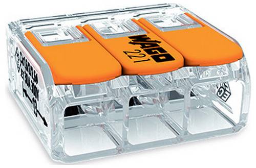 WAGO 221-613 Klemme flexibel: 0.5-4mm² starr: 0.5-6mm² 30 St. Farblos, Transparent