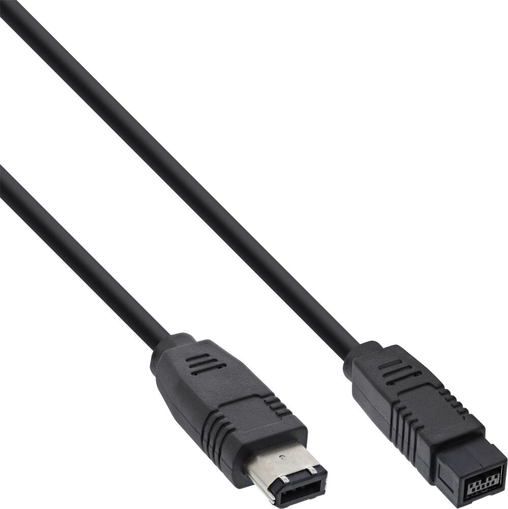 InLine 36905 FireWire-kabel IEEE1394 6-polige naar 9-polige stekker zwart 5 meter