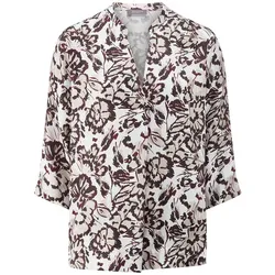 Bluse Rundhals-Ausschnitt BASLER mehrfarbig, 52