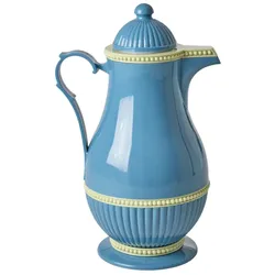 RICE Thermoskanne Vintage, Blau, 20 x 16 x 31 cm, 1L