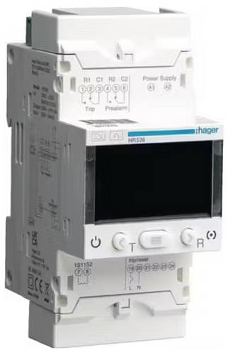 Hager HR526 HR526 Fehlerstromschutz-Relais 30mA-30A m.Zeitverzögerung 50% Ausgang Z-Element 1St.