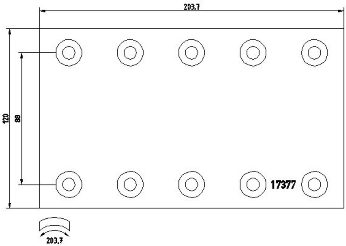 Bremsbackenbelag TEXTAR 1737707