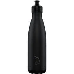 SportThermosflasche Einfarbig 500ml schwarz
