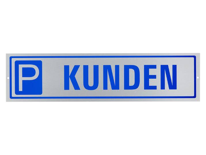 Schild P Kunden 40 × 10 cm