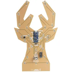Whadda WSPXL103 LED Bausatz Poly Rentier XL Löt- & Programmierkit (Elektronikkit), Elektronikmodul
